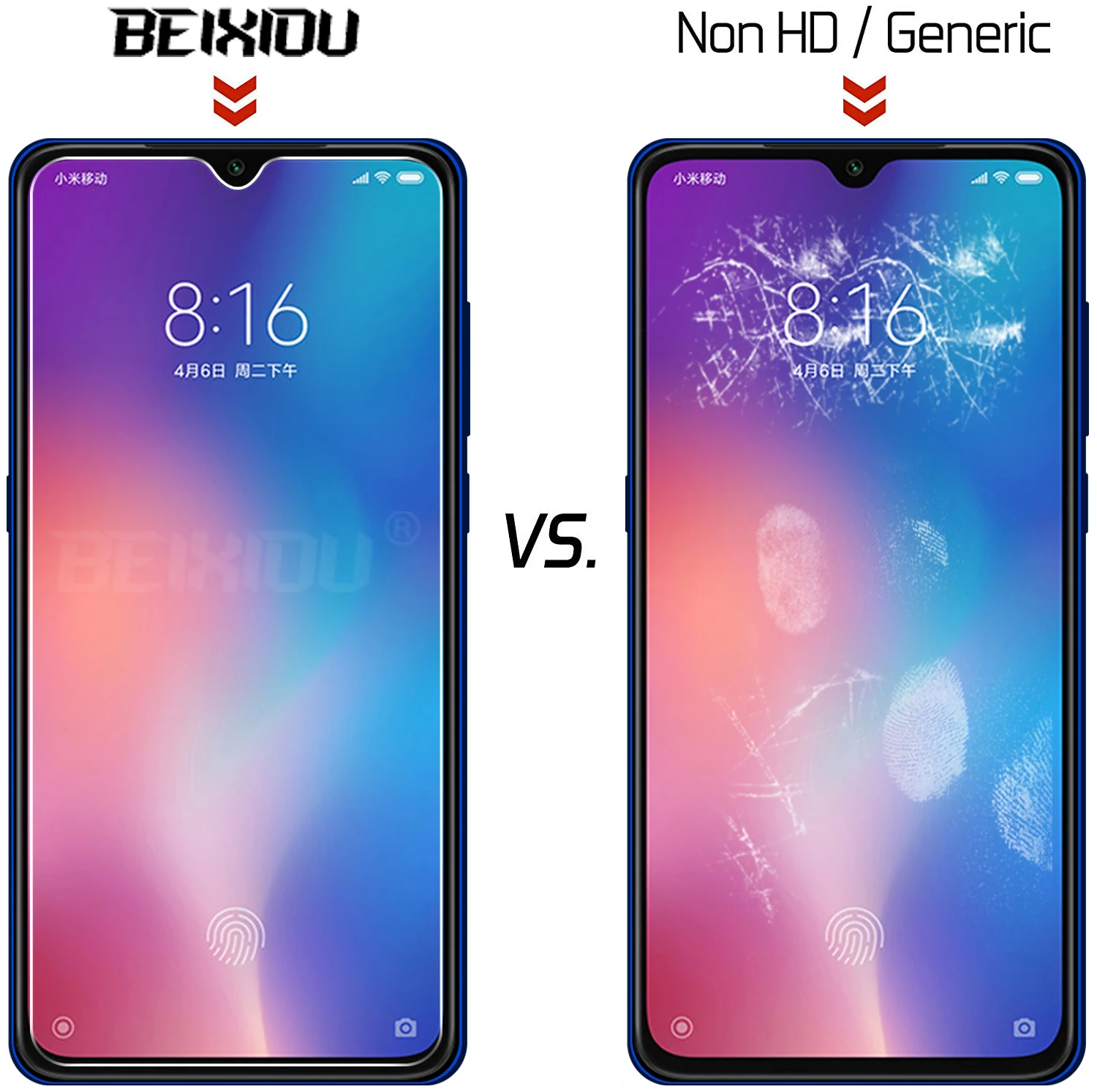 2 шт Полное закаленное стекло для Xiaomi mi 9 прозрачная защитная пленка 2.5D 9h |