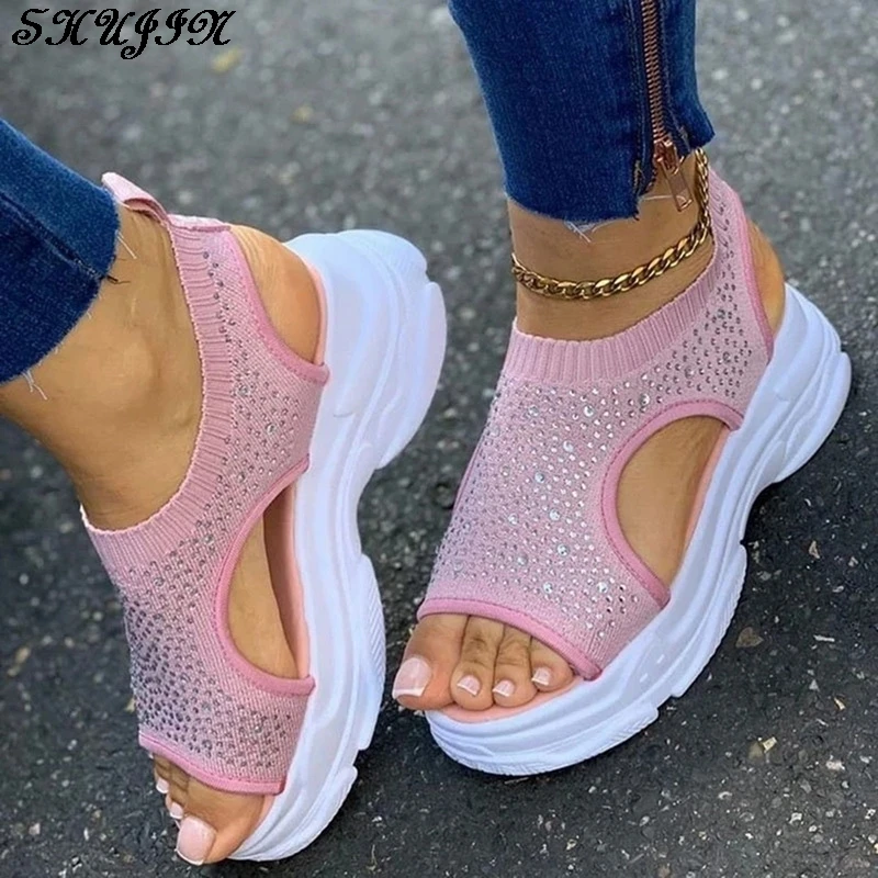 Женские босоножки Женская обувь летние удобные на танкетке плоской подошве с