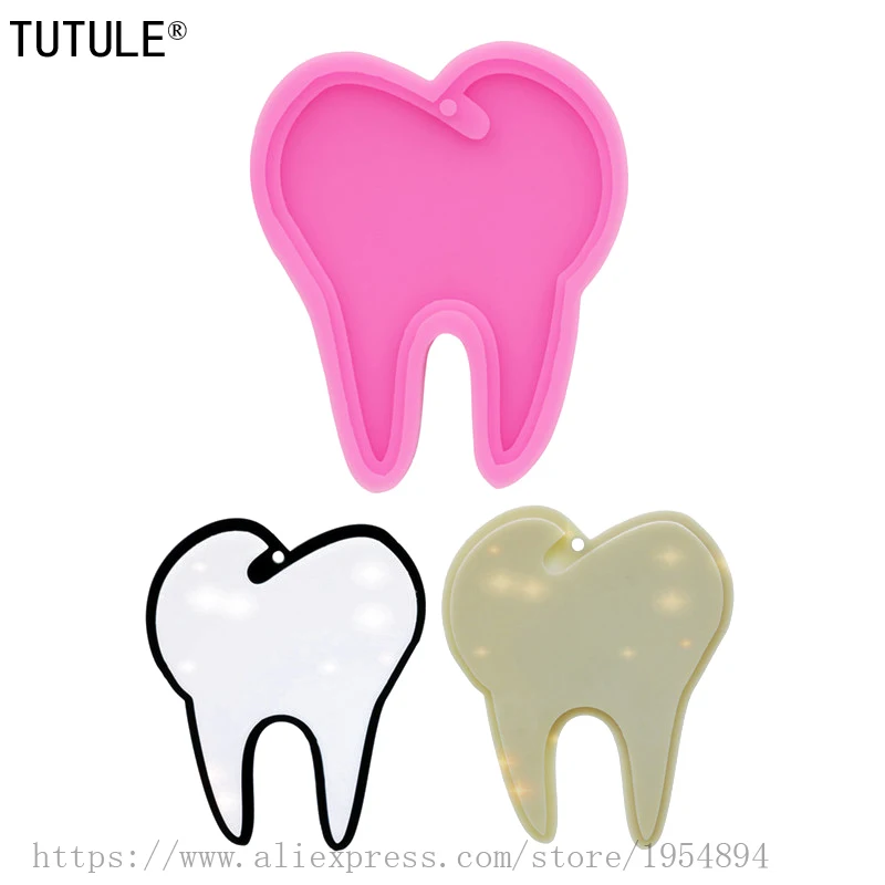 

Shiny tooth keychain mold-Glossy-Shiny epoxy teeth resin mold -Pendant-Tag/earring necklace-Keychain-Tooth Fairy mold