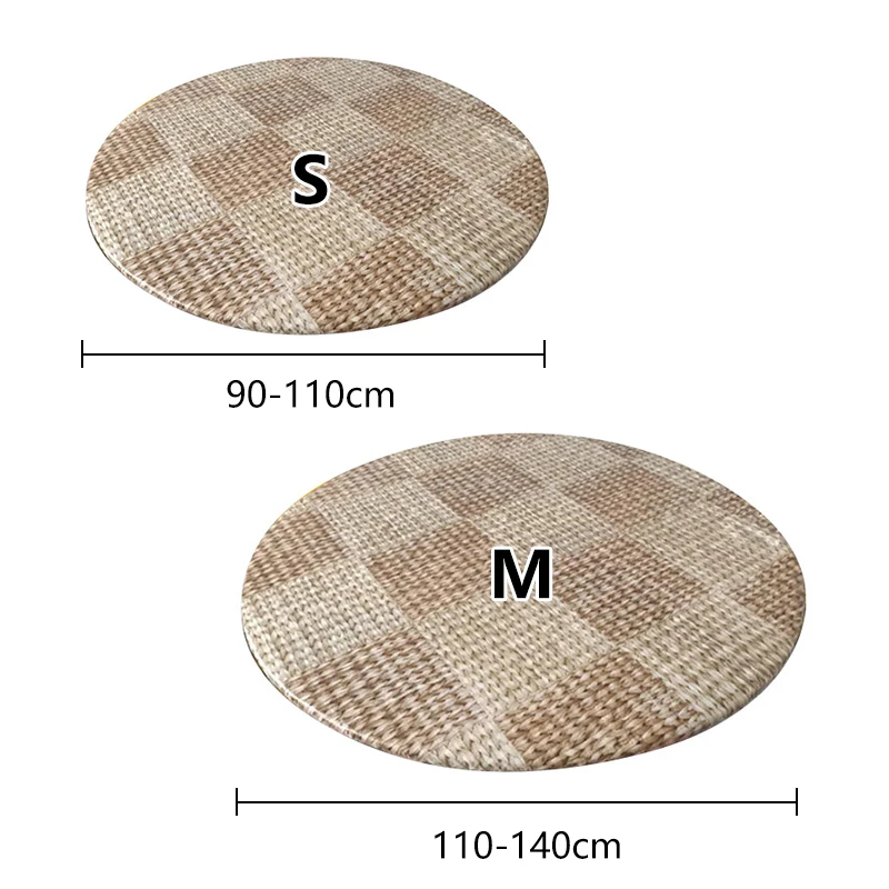 

1pc Home Round Print Tablecloth Waterproof Dust-Proof Stain-Resistant Plastic Fitted Table Cover for Indoor Dining Room