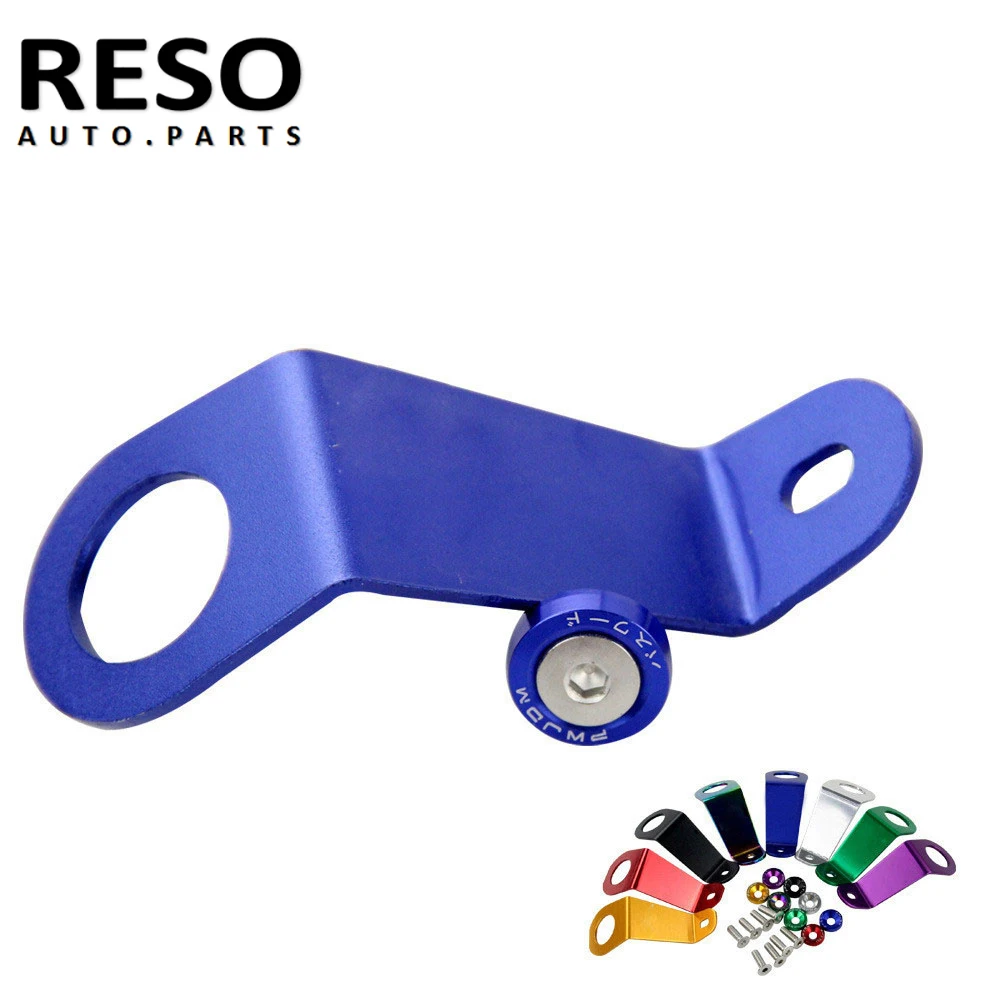 RESO Universal Aluminum Radiator Stay Bracket Bolt Kit For 92-95 Honda Civic EG Car Water Tank Support Button |