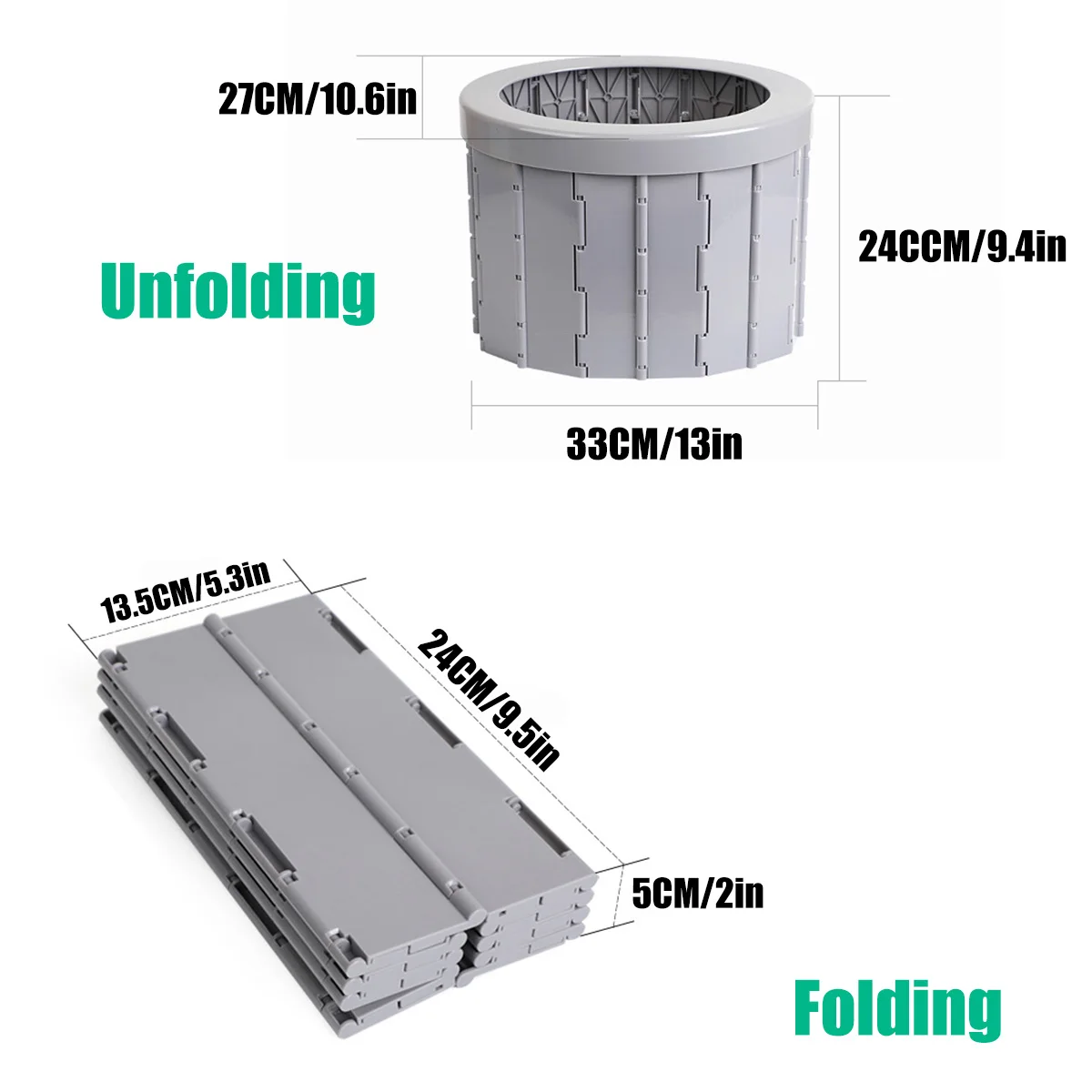 

Portable Travel Folding Toilet Urinal Mobile Seat For Camping Hiking Long Trip Convenient Car Potty Toilet Vehicular Urinal