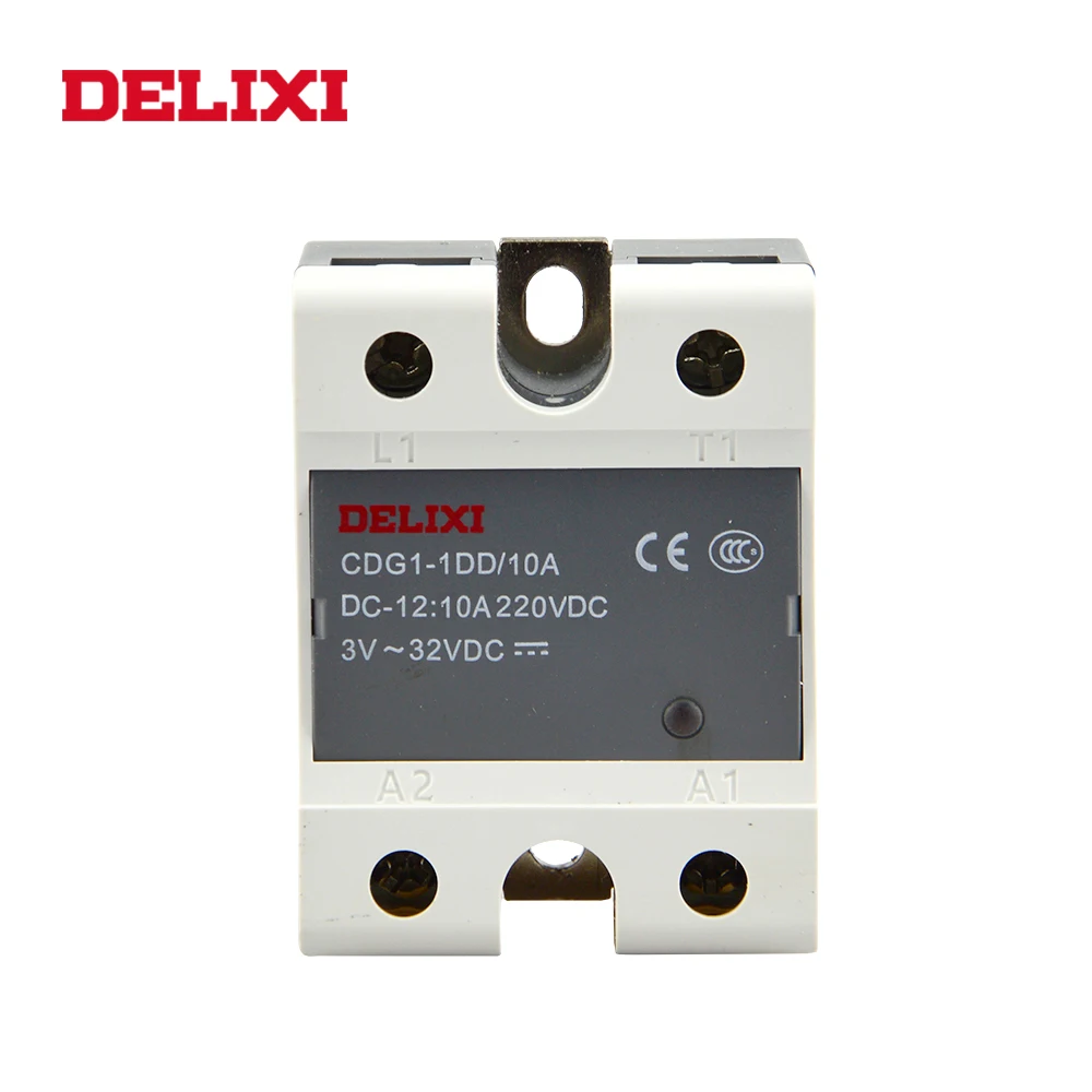 Твердотельное реле DELIXI CDG1 строечное 25DD 40DD 60DD 80DD 3-32V DC TO 12-220V SSR Однофазное