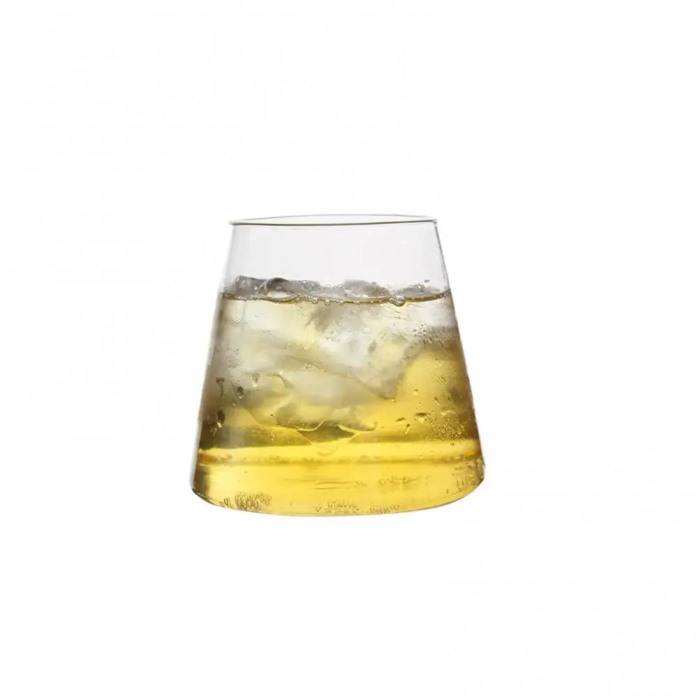 

250/300ml Irregular High Temperature Resistant Transparent Glass Juice Glass ice Cream Whiskey Beer Glass