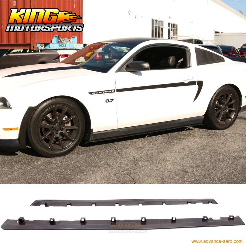 Для 2010 2014 F * Mustang нижние линии Уретановые боковые юбки разветвитель панелей США