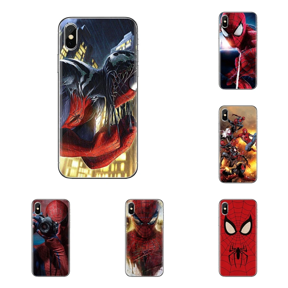 Мягкий прозрачный чехол Человек-паук Marvel для samsung Galaxy S3 S4 S5 Mini S6 S7 Edge S8 S9 S10 Plus Note 3 4 5