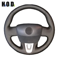 diy black artificial leather steering wheel cover for renault kangoo 2013 2019 scenic 2009 2016 megane 2008 2016 fluence ze 2009