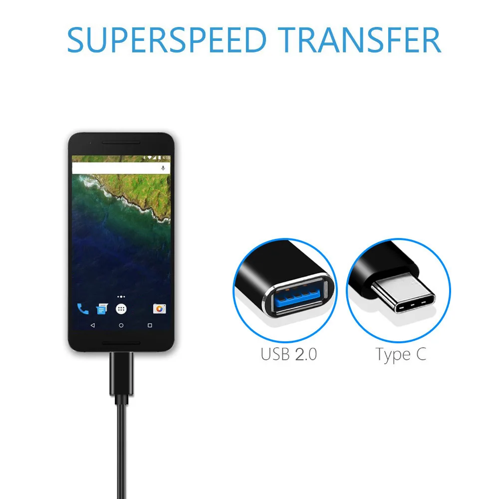 Bundwin USB 3 1 Type C штекер на 2 0 гнездо OTG кабель для передачи данных адаптер MacBook Pro Samsung S9