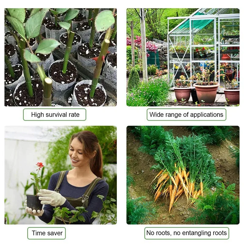 

400Pcs Non-Woven Nursery Bag, Plant Growth Bag, Nursery Bag, Fabric Nursery Pot, Home Garden Supplies (6.3X 7.1Inch)