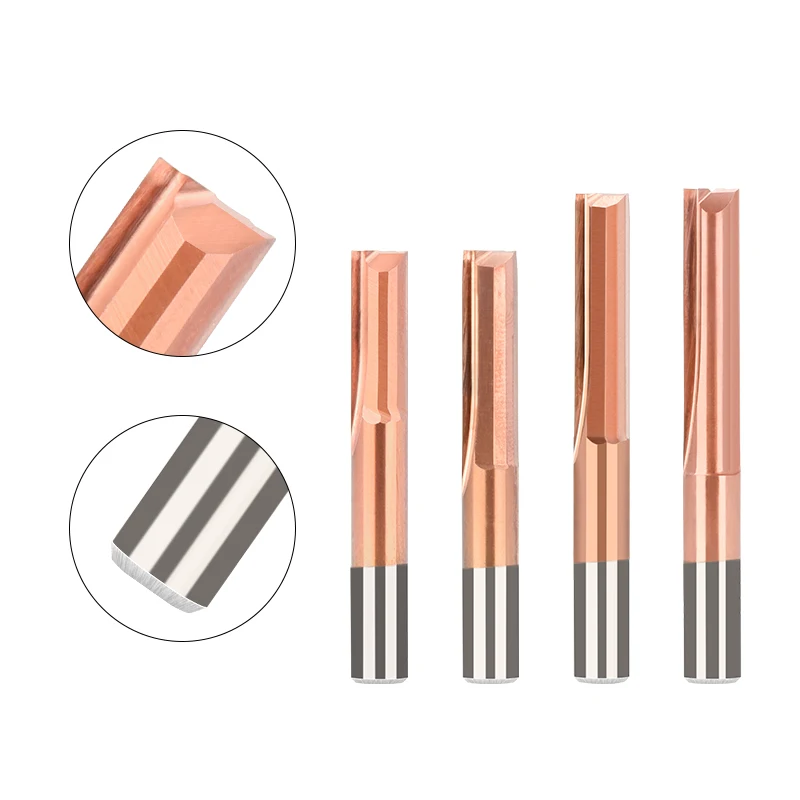 

6mm Straigh Milling Cutter 2 Flute CNC Cutter for Wood MDF Plywood Milling Tool TiCN Coated Carbide End Mill Router Bit