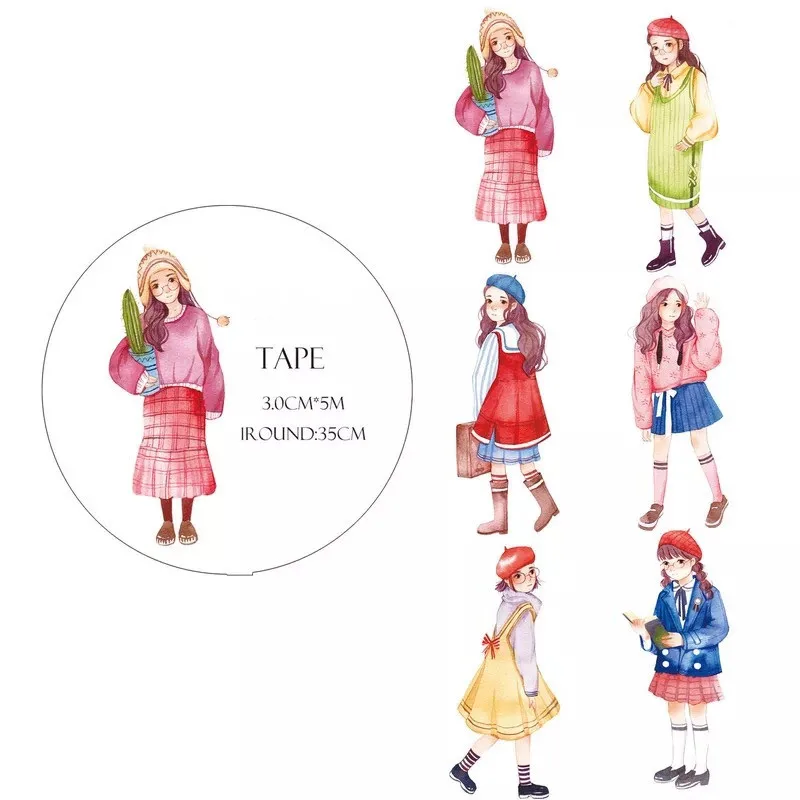 2020 милые ежедневные Васи ленты для девочек Скотч ежедневника Маскировочная