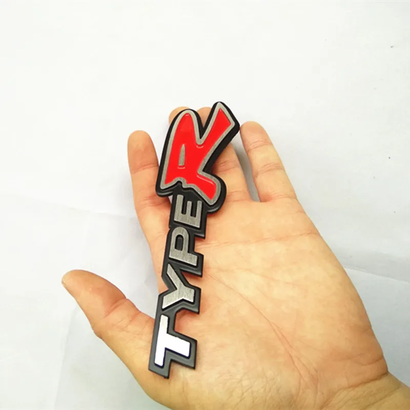 Type R 3D Metal Aluminum Emblem Trunk Badge Sticker | Car Stickers