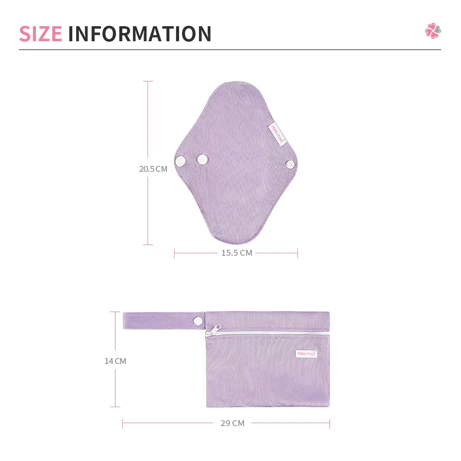 Mora Mona-almohadilla de tela Menstrual reutilizable, de carb&oacute;n de bamb&uacute;, higi&eacute;nica, lavable, con bolsa impermeable-2