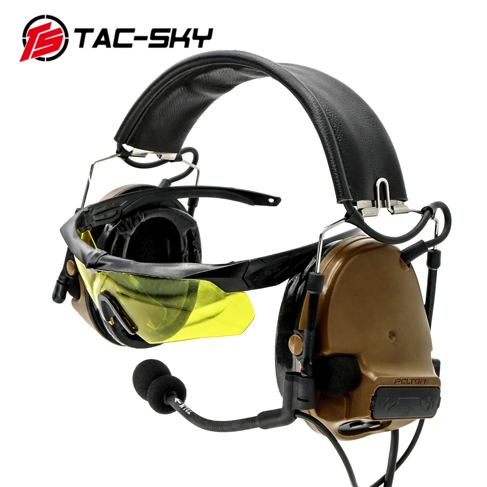 TAC-SKY peltor серии COMATC I II III IV тактические аксессуары для наушников, Прямые очки arm силиконовые ушные подушки наушники