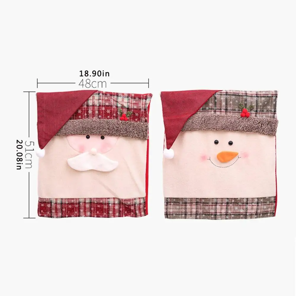 

Christmas Dinner Table Decoration Restaurant Hotel Chair Cover New Year Decor Supplies Chair Cover with Back Xmas Decoration