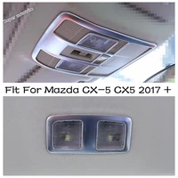 front rear seat up roof reading lights lamp cover trim abs interior refit kit accessories fit for mazda cx 5 cx5 2017 2022