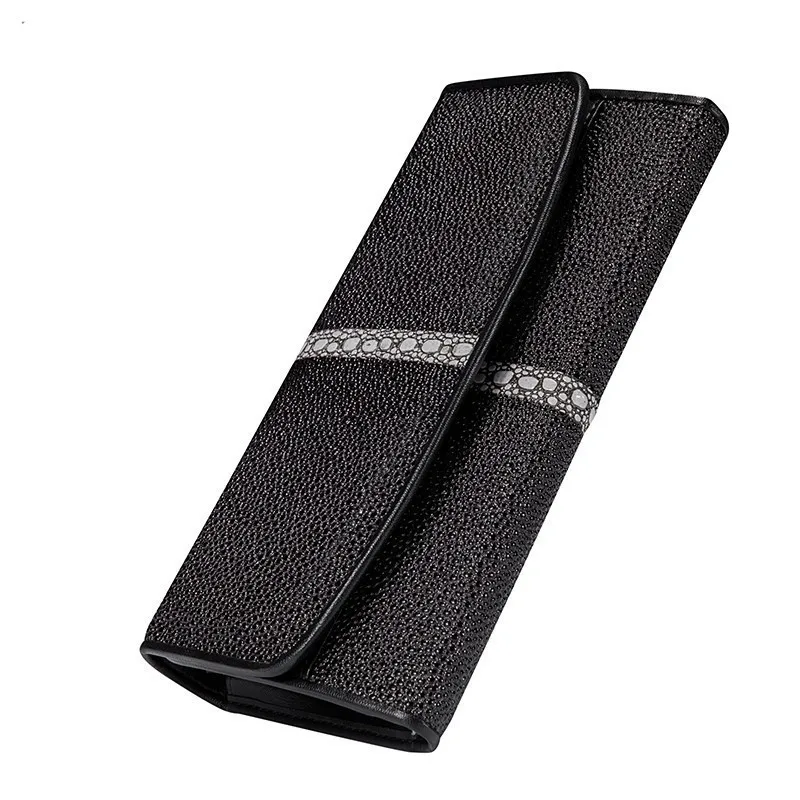 Женские бумажники из натуральной кожи Stingray длинная трехслойная сумка деловой