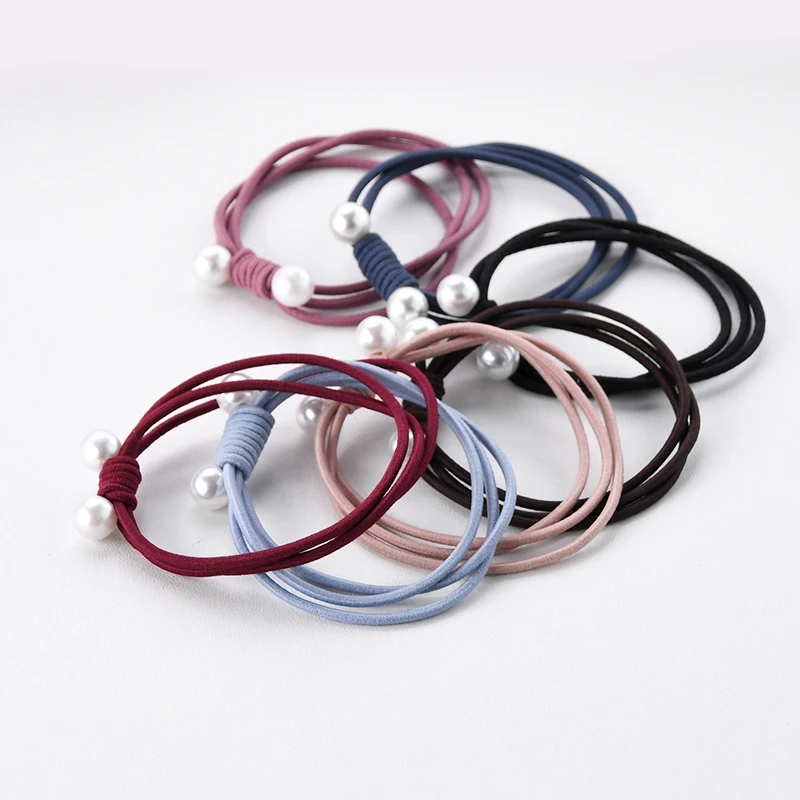

7colors girl hair ring hair rope rubber band hair ring set head rope Korean small fresh simple hair bow hair accessories