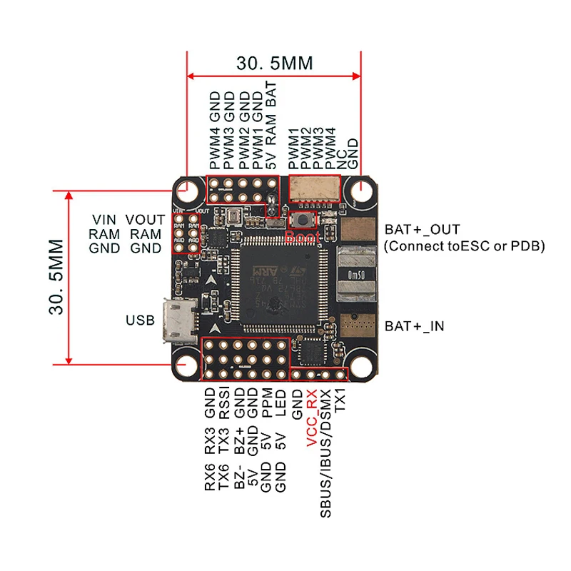 Контроллер полета Omni F7 Pro FC Betaflight OSD Датчик тока гальванический барометр 5 В