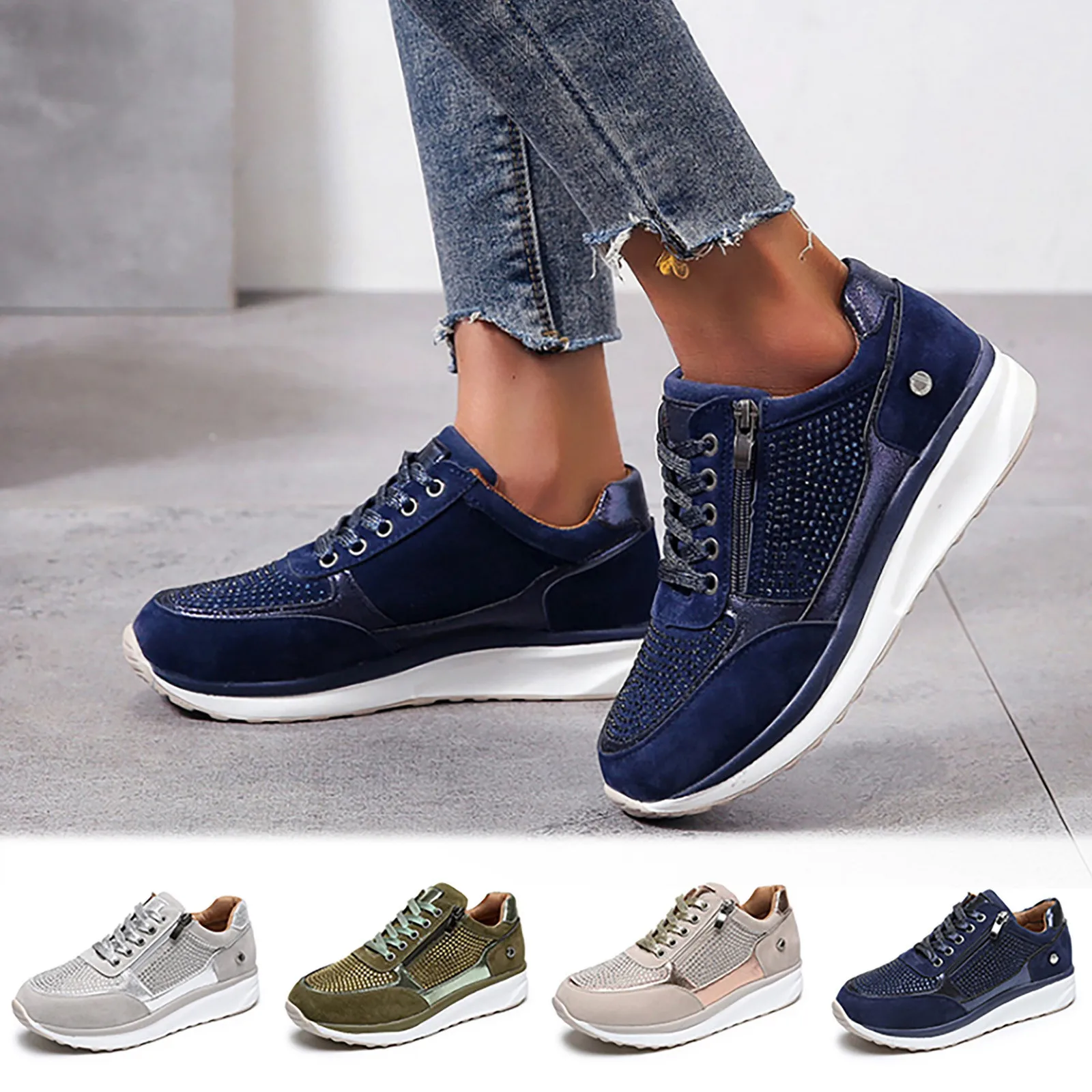 

Ladies Breathable Sports Shoes Casual Shoes Fashion Sports Fitness Women's Running Shoes Outdoor Running Push-up Sports Shoes