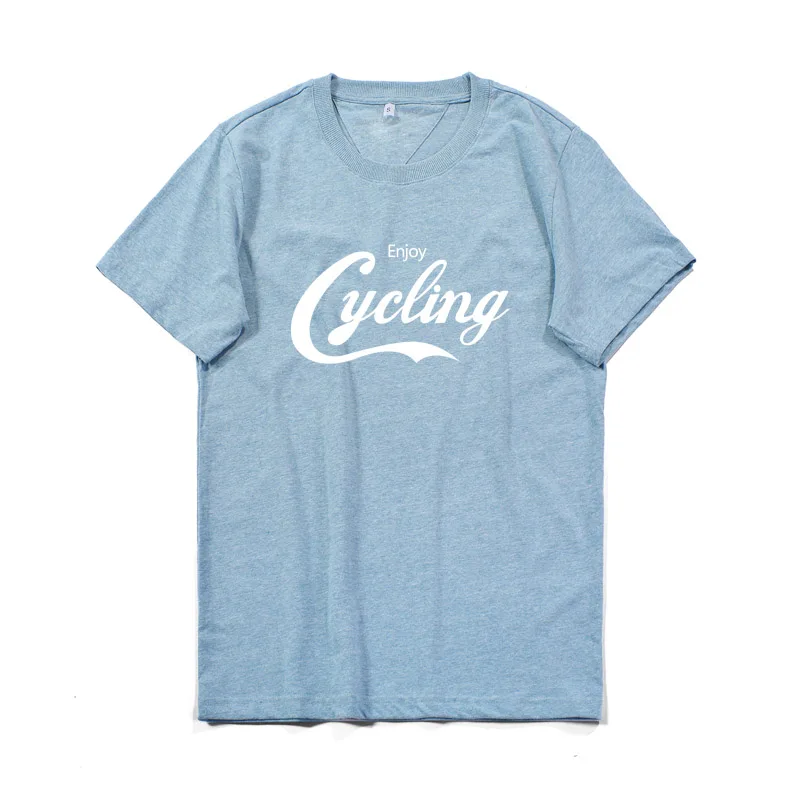 Стильная мужская хлопковая Футболка Наслаждайтесь велосипедным узором на