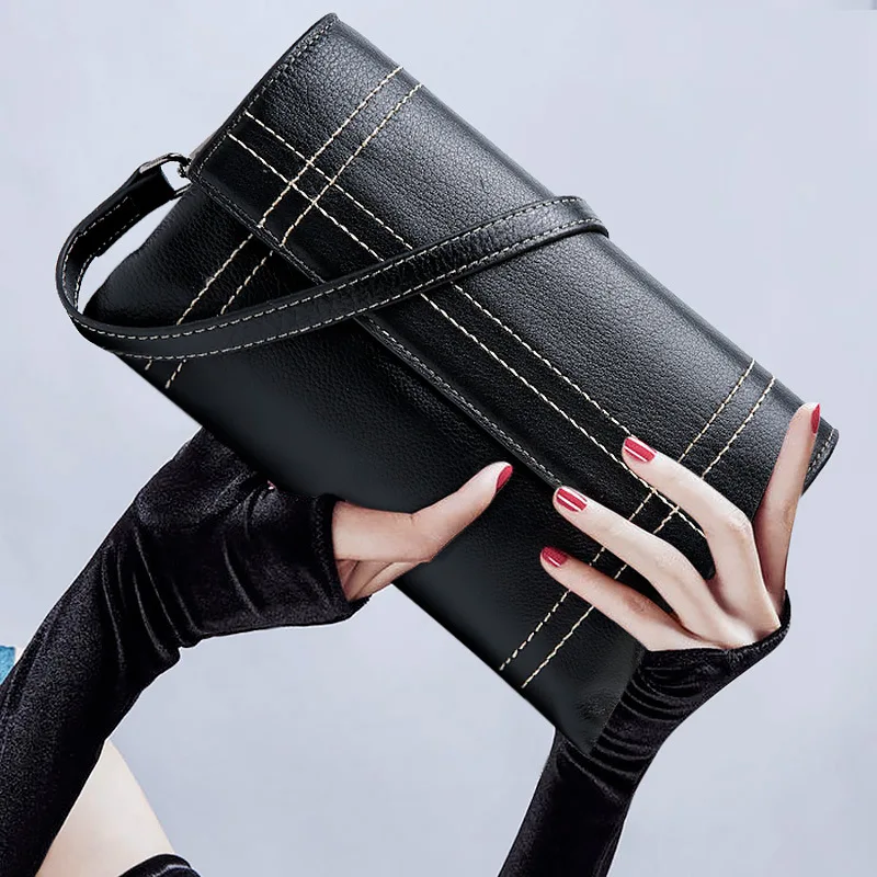 

2019 New Genuine Leather Women's Shoulder Bag Handbags Wild Handbag Shoulder Bag Ladies First Layer Leather Messenger Bag