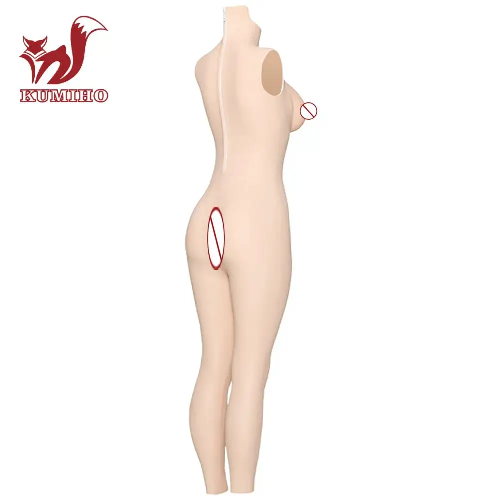 KUMIHO 5G Ankle-Length Bodysuit Silicone breasts forms fake Vagina silicone gel transgender pussy for Crossdresser shemale |