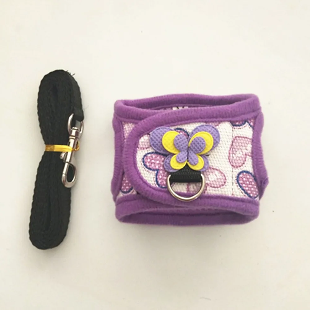 

Small Pet Harnesses Leash Breathable Chest Strap Outdoor Walking Traction Rope Leash Clothes For Rabbit Chinchilla Dutch Guinea