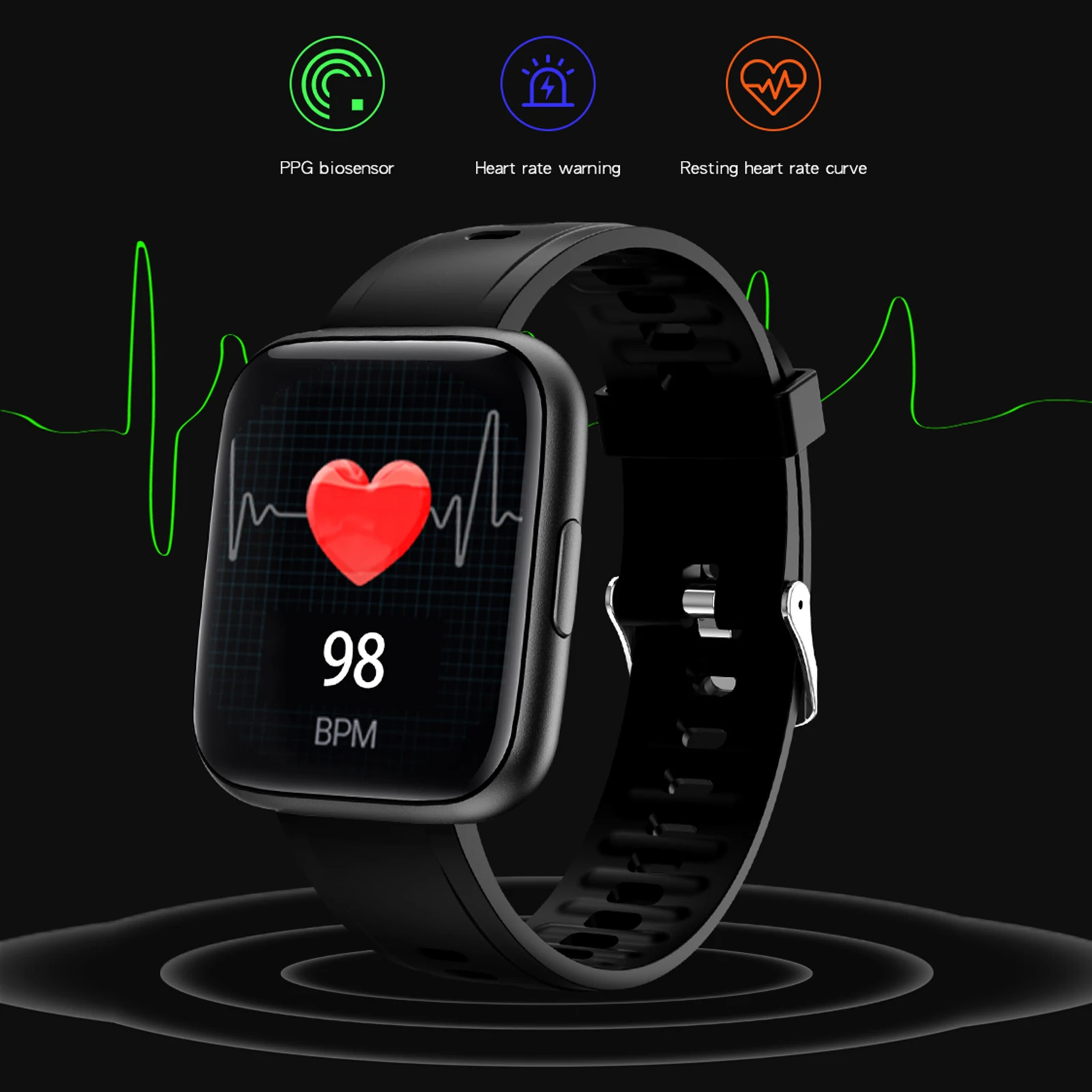 

Smart Bracelet, Waterproof Calories Fitness Tracker Touch Screen Wristband