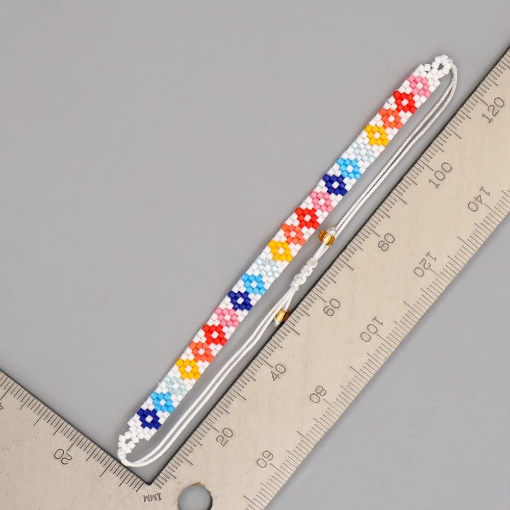 

Go2boho Boho Summer Miyuki Bracelets Girl Friendship Gift Colorful Flower Pattern Pulsera Beads Woven Bracelet For Women Jewelry