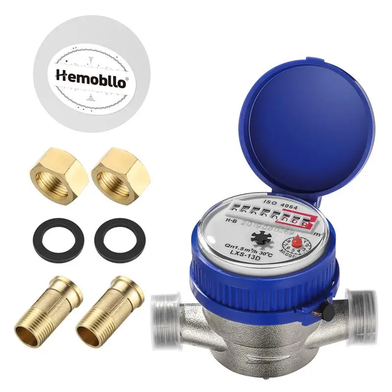 

Hemobllo Water Meter TS-S300E Water Meter High Quality Accurate Durable Cold Water Meter For Home Garden Outdoor Indoor