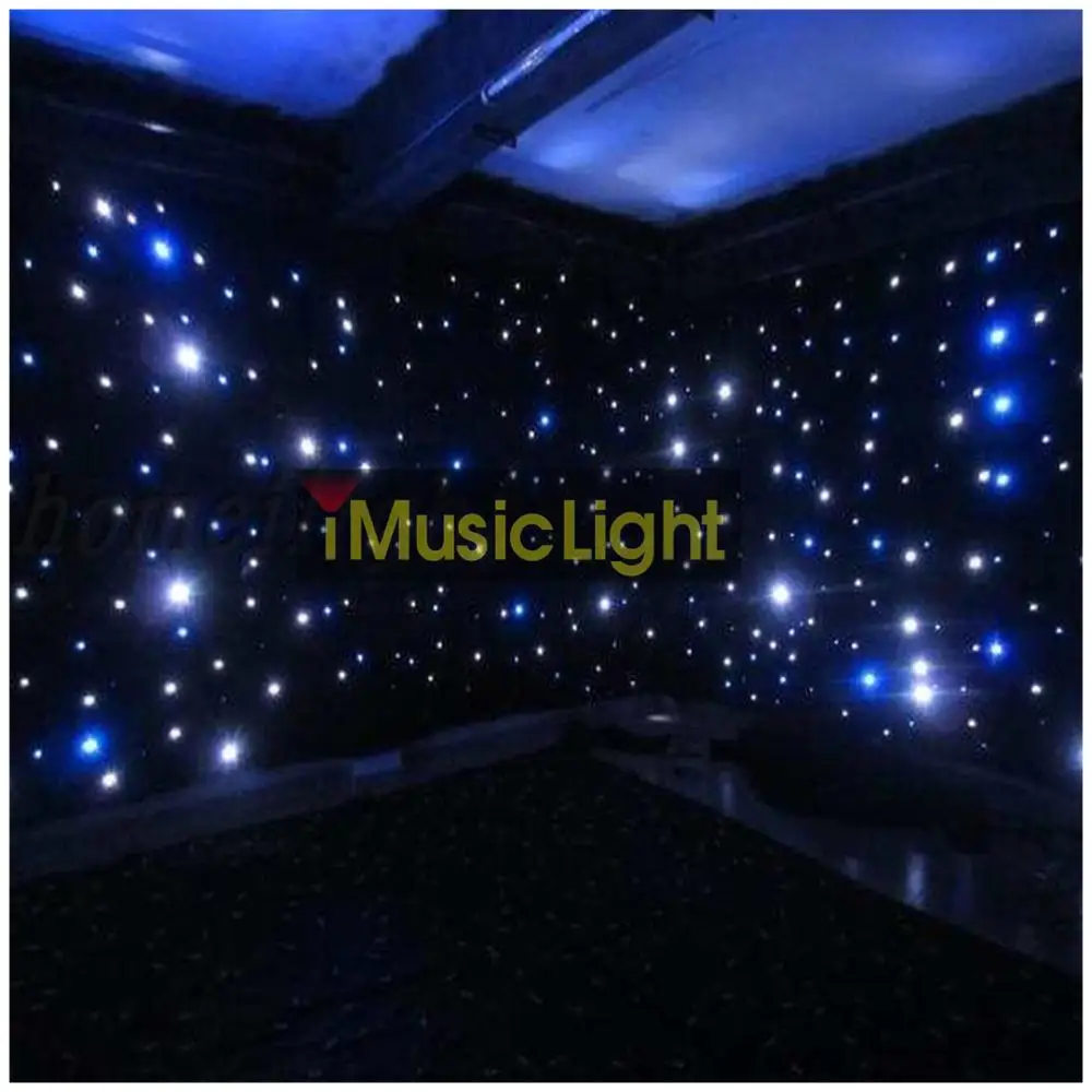 3 м x 8 синий + белый светодиодный звездный свет фон занавеска DMX контроллер