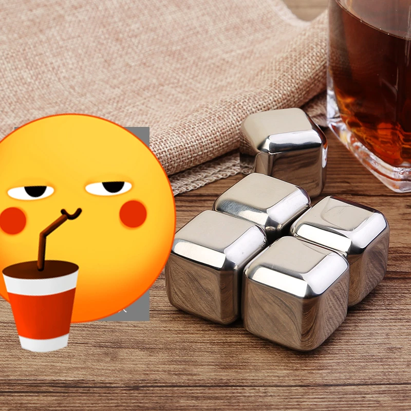 Новый Набор кубиков льда для виски из нержавеющей стали кубик охлаждения вина со