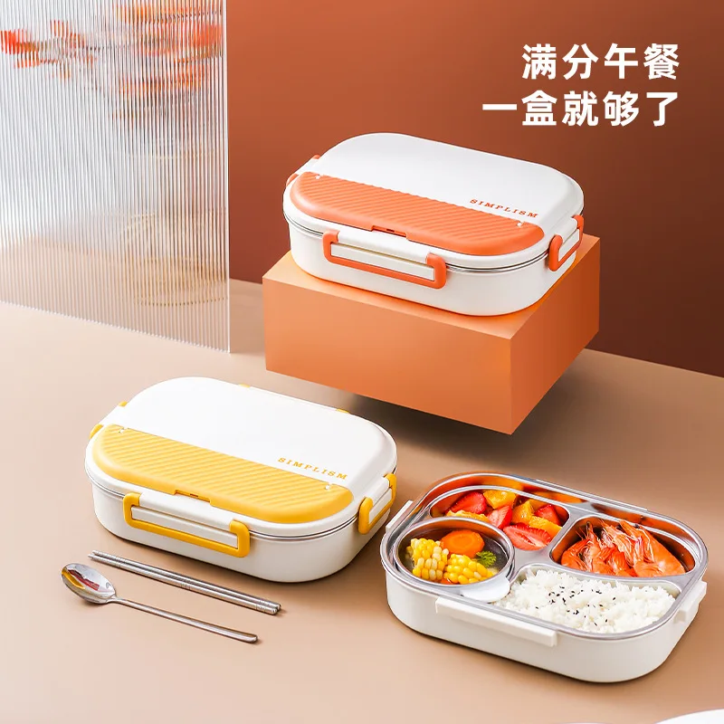 

5-grid Insulated Lunch Box Student 316 Stainless Steel Office Worker Portable Large Capacity Soup Bowl bento kids containers