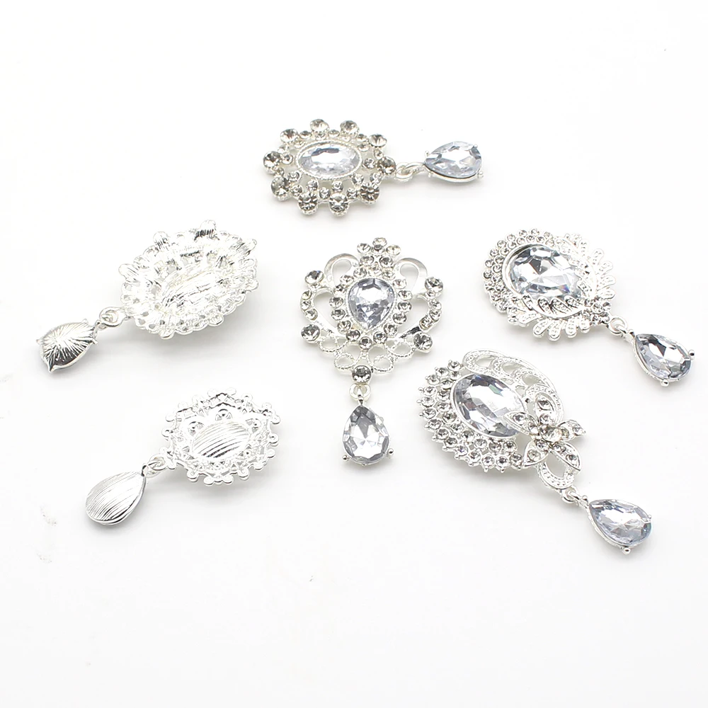 

NEW 2Pcs 32*55MMSnaps For Clothes Sewing Accessories Children's Decorative Buttons Craft Supplies Rhinestones For Needlework