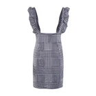 Лидер продаж, модное женское платье, облегающее мини-платье с оборками и высокой талией, облегающие вечерние платья