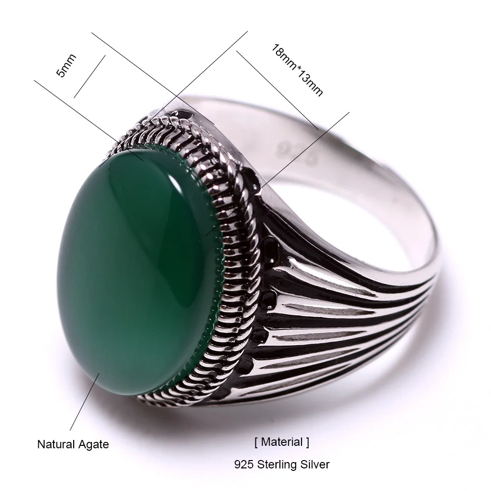 Настоящее чистое 925 пробы Серебряная Турецкая кольца для Для мужчин полые ретро с