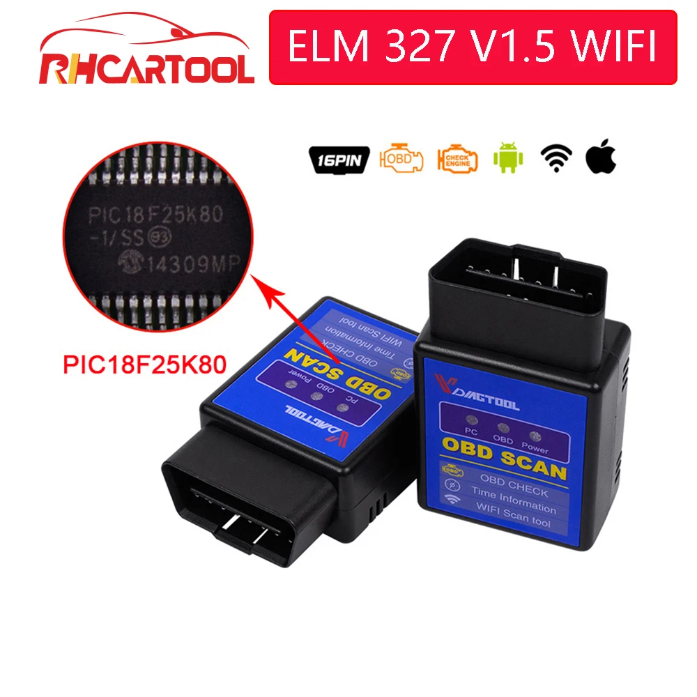 Диагностический сканер Vdiagtool ELM327 Wi Fi OBD2 ELM 327 Fi|diagnostic tool elm 327|elm wifielm |
