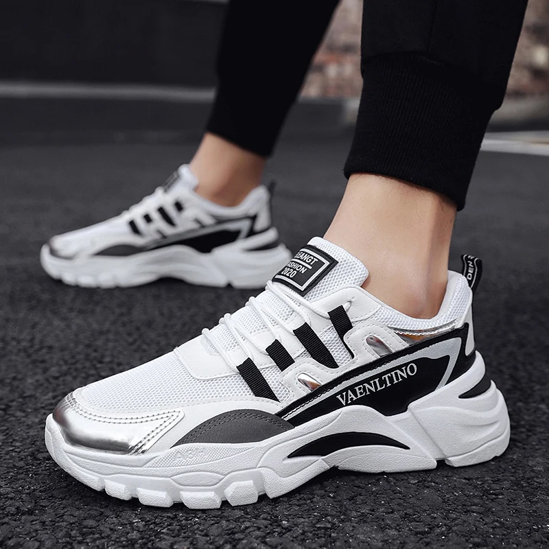 

Men Sneakers Air Cushion Outdoor Walking Shoes Mesh Breathable Sport Running Shoes Low Top Soft Casual Sneakers 44 trainers male
