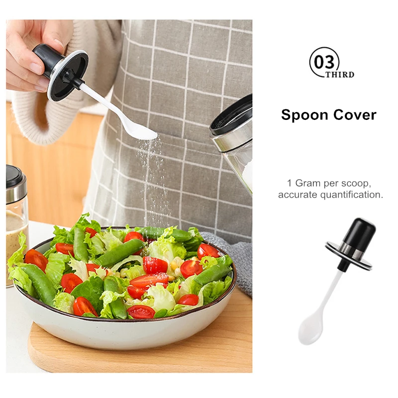 Стеклянные мерные контейнеры для специй бутылка приправ соли перца меда банки