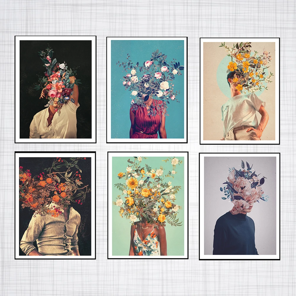 Розы Цветут каждый раз, когда я думал о вас, постер, девушка и цветок, холст, живопись, Современная Настенная картина для гостиной, домашний декор