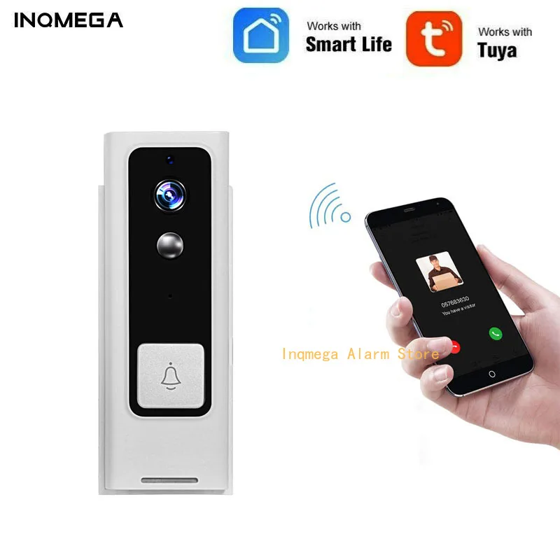 Inqmega Tuya Smart Leven Wireless Wifi Video Intercom Deurbel 720P Telefoontje Deurbel Home Security Nachtzicht Camera