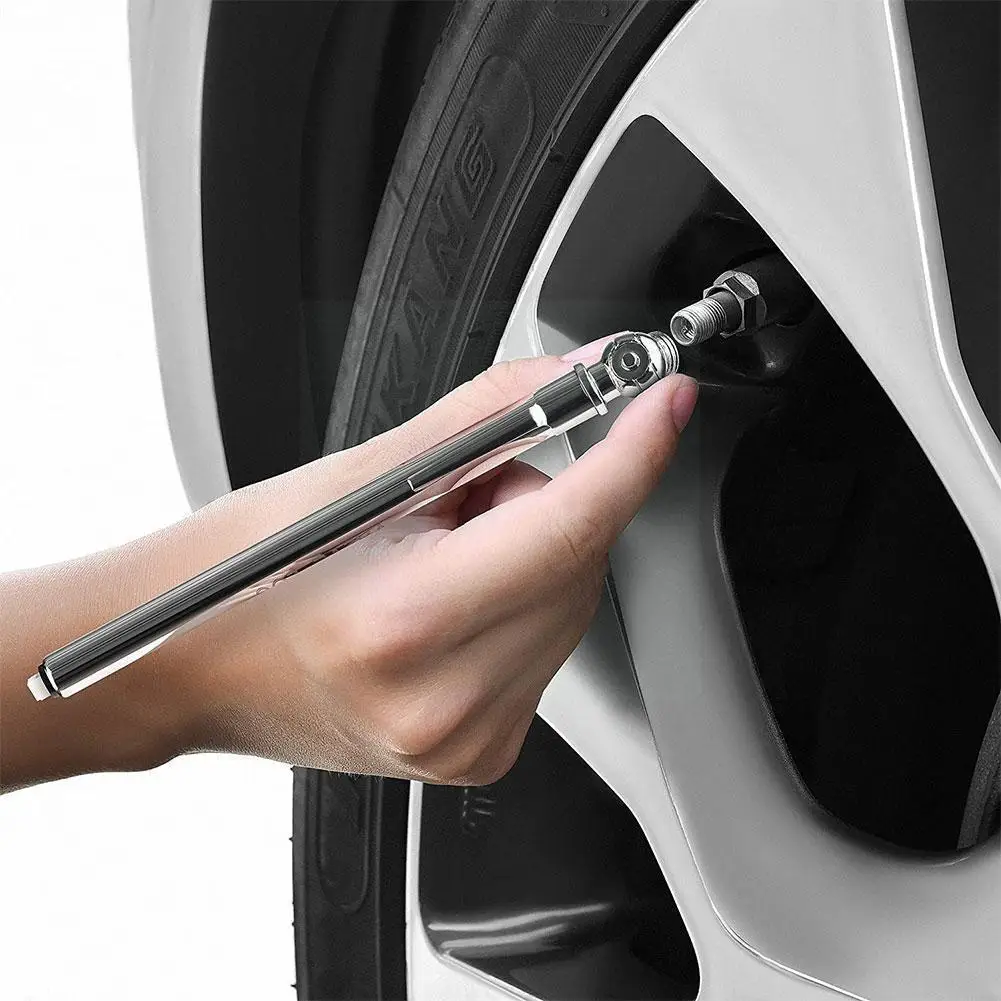 

Mini Tire Pressure Gauge Digital Display Tmps Automobile Steel Silver Tire 5-50PSI Pen Tyre Meter Motorcycle Pres X2W6