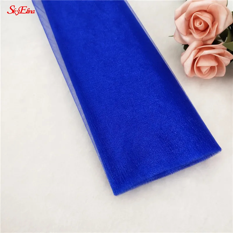 royal blue Тюль в рулоне 15 см* 5 м, 48 см* 5 м, юбка-пачка из органзы, украшение для детского душа, Свадебная вечеринка, арка, аксессуары для дверей с цветами, 7zSH015 - Цвет: royal blue