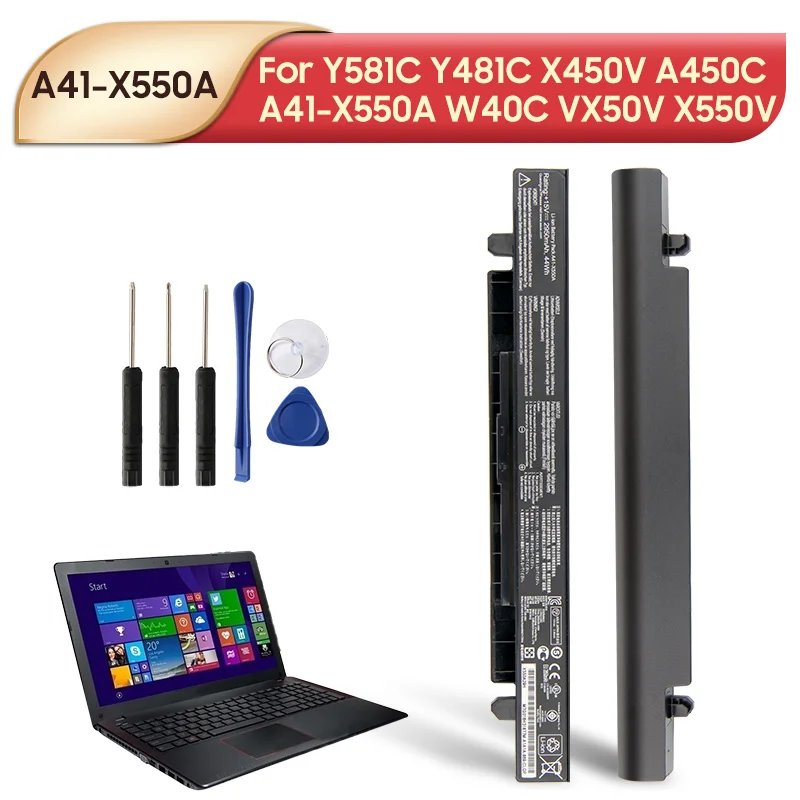 Оригинальное устройство замено ноутбука Батарея A41-X550A для ASUS Y581c Y481c X450v X550v A41-X550a