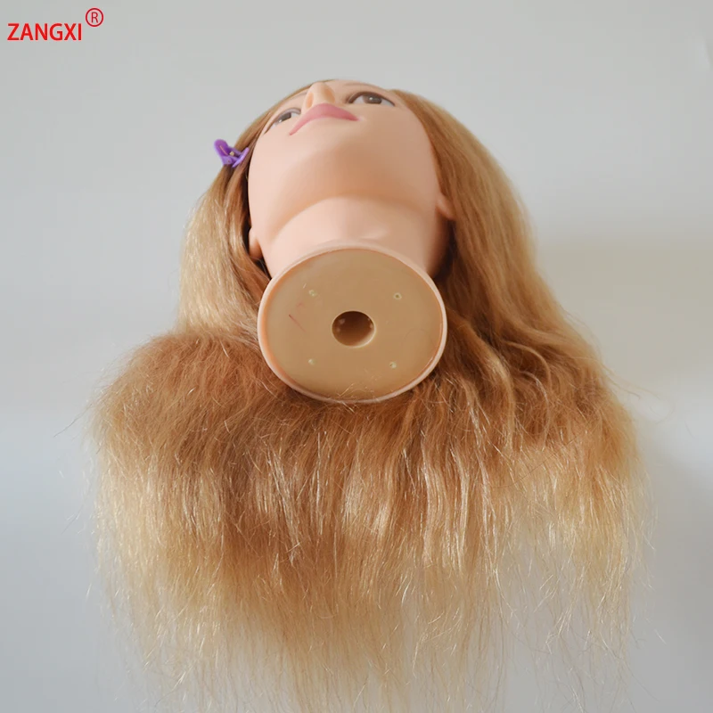 Тренировочная голова из 100% натуральных волос Блонд для салонов профессиональные