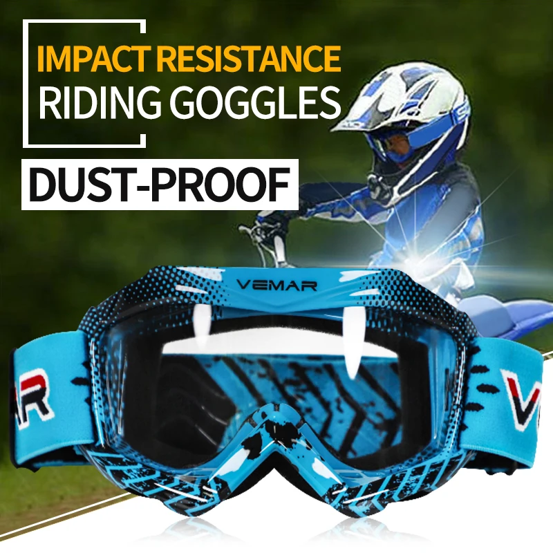Детские профессиональные мотокросс очки для мотоцикла Детские аксессуары Очки для детей на бездорожье Грязевой ребенок для шлема.
