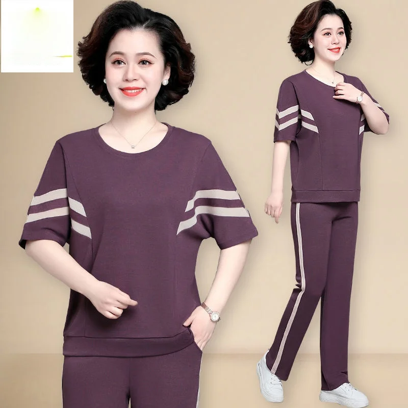 2021 новый летний для мужчин и женщин среднего возраста спортивный костюм