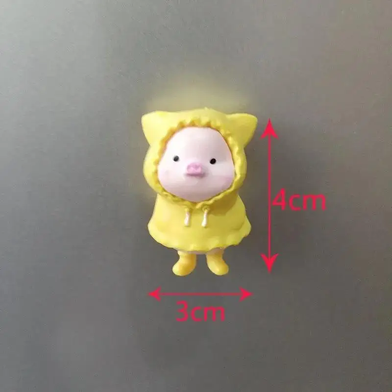 6Pcs/set Refrigerator sticker Cute Piggy Creative 3D Animal Magnetic Sticker Message Board Mini Pig Desktop Decoration Ornaments - купить по