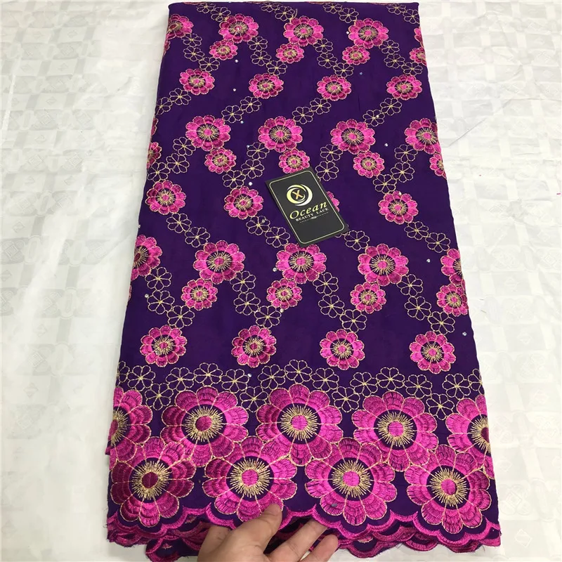 Африканская сухая хлопчатобумажная кружевная ткань 2019 Высококачественная